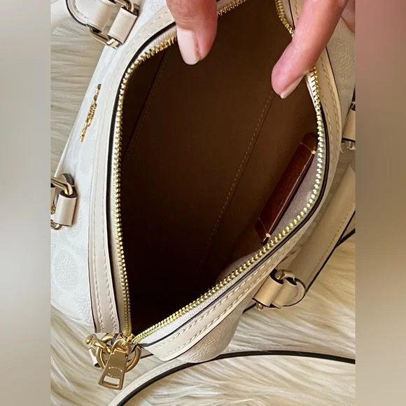 💰SOLD - CW329 - Coach Mini Rowan Crossbody Bag in Signature Canvas - Picture 8 of 13